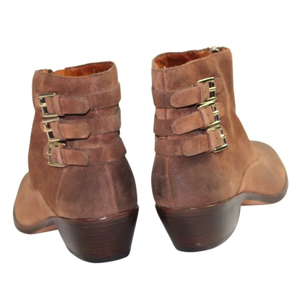 Rebecca Minkoff Alex Brown Suede Triple Buckle Size 6